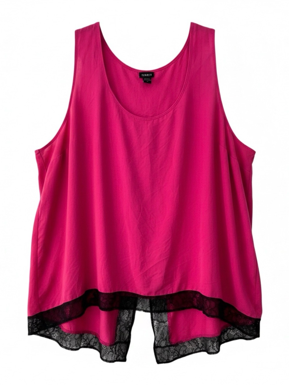 Torrid Women’s Plus Size 4X Pink Flowy Swing Tunic Tank Top Lace Open Back Sexy